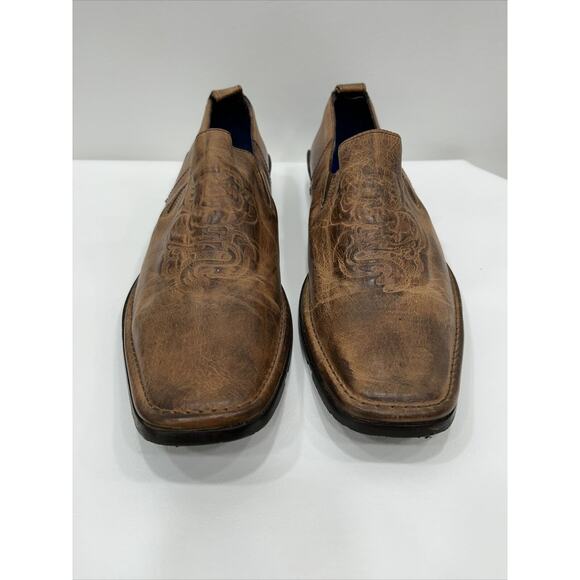Mark Nason Mens Size 9.5‎ Brown Rock Lives Leather Dragon Shoes Square Toe W/Box main image 12